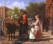 Agasse, Jacques-Laurent The Flower Seller oil on canvas